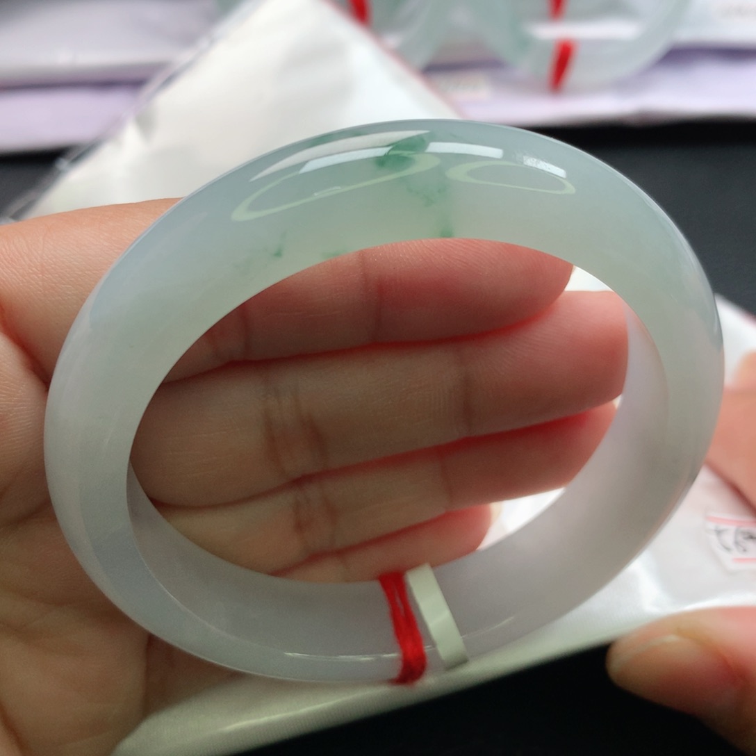 翡翠手镯未镶嵌缅甸56.57