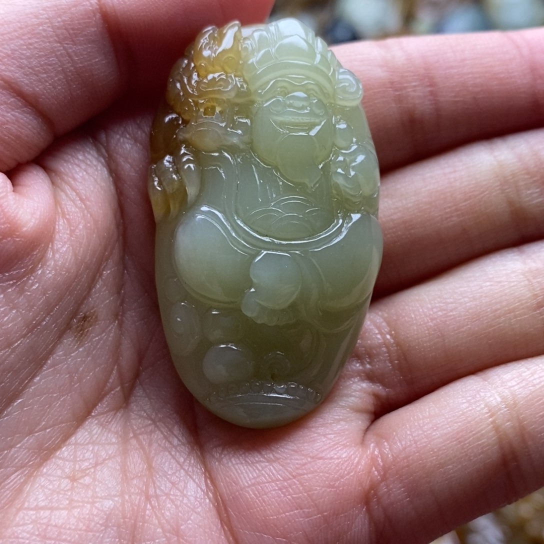 吊坠(不含链)未镶嵌和田玉（糖玉）