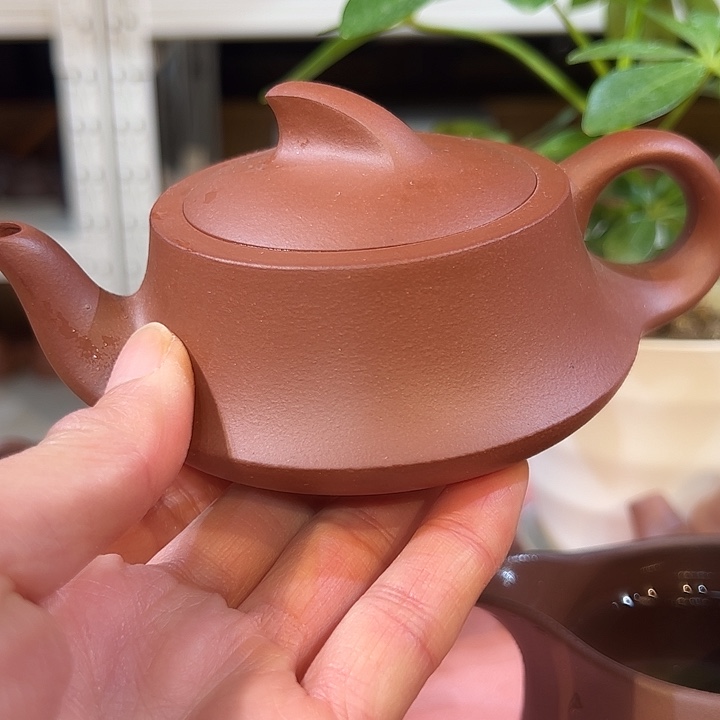 茶壶紫砂紫泥一范风收60cc
