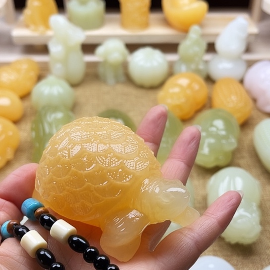 珍***活玉天然玉石手把件