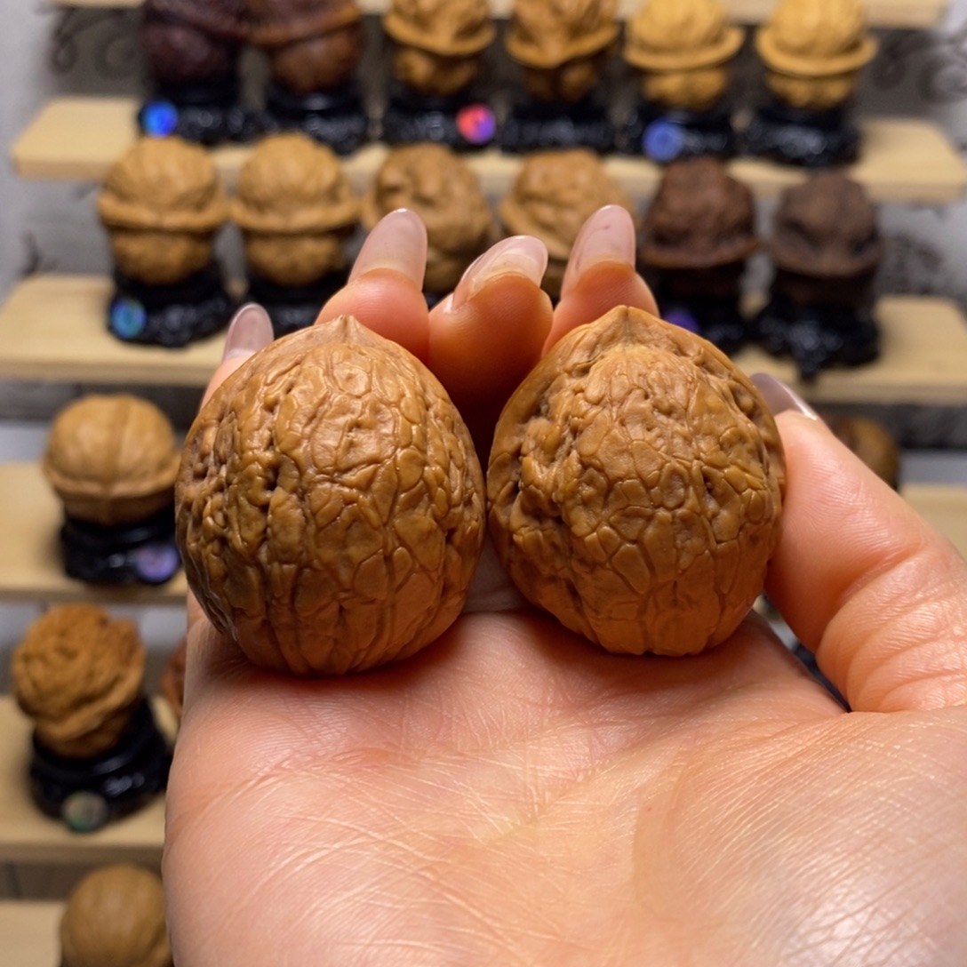 把件文玩核桃龟背纹寿桃y3