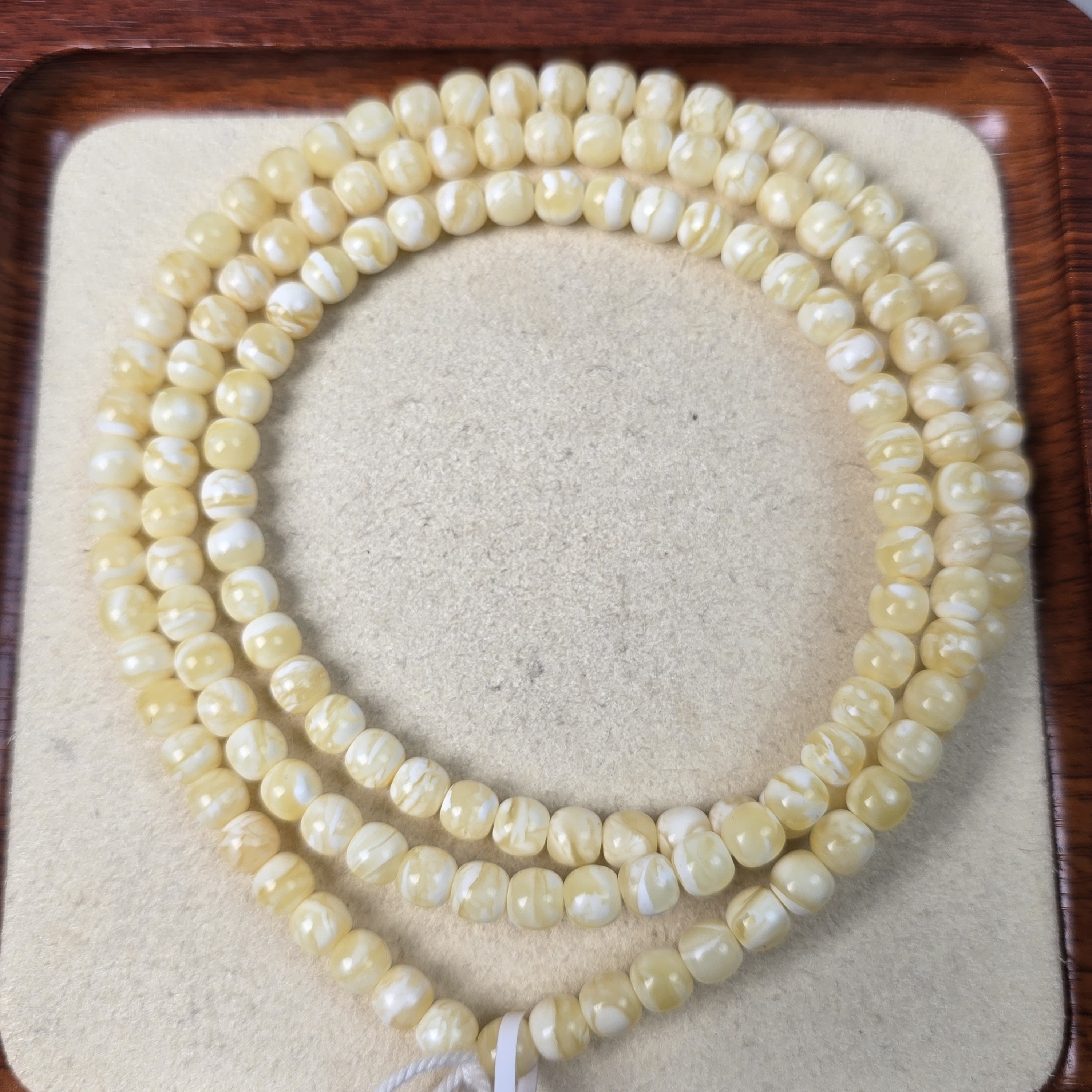 超精工金瓷白妖孽108念珠