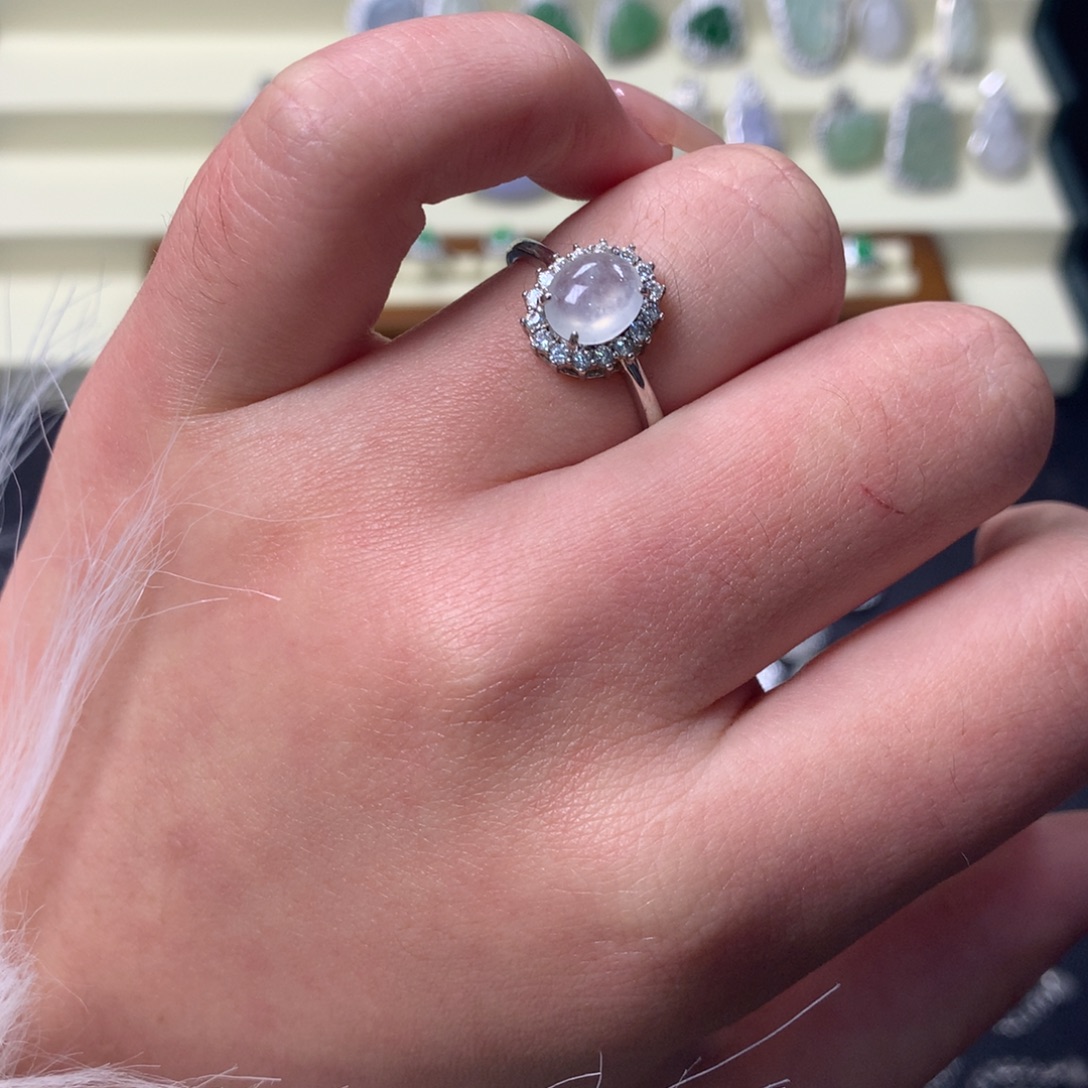 翡翠银S925镶嵌挂件