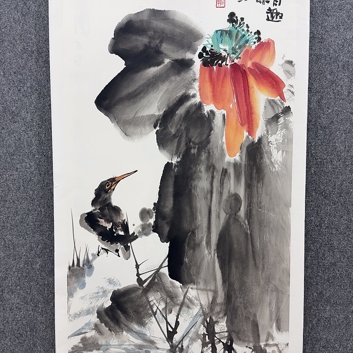 国画靳长年老师手绘作品