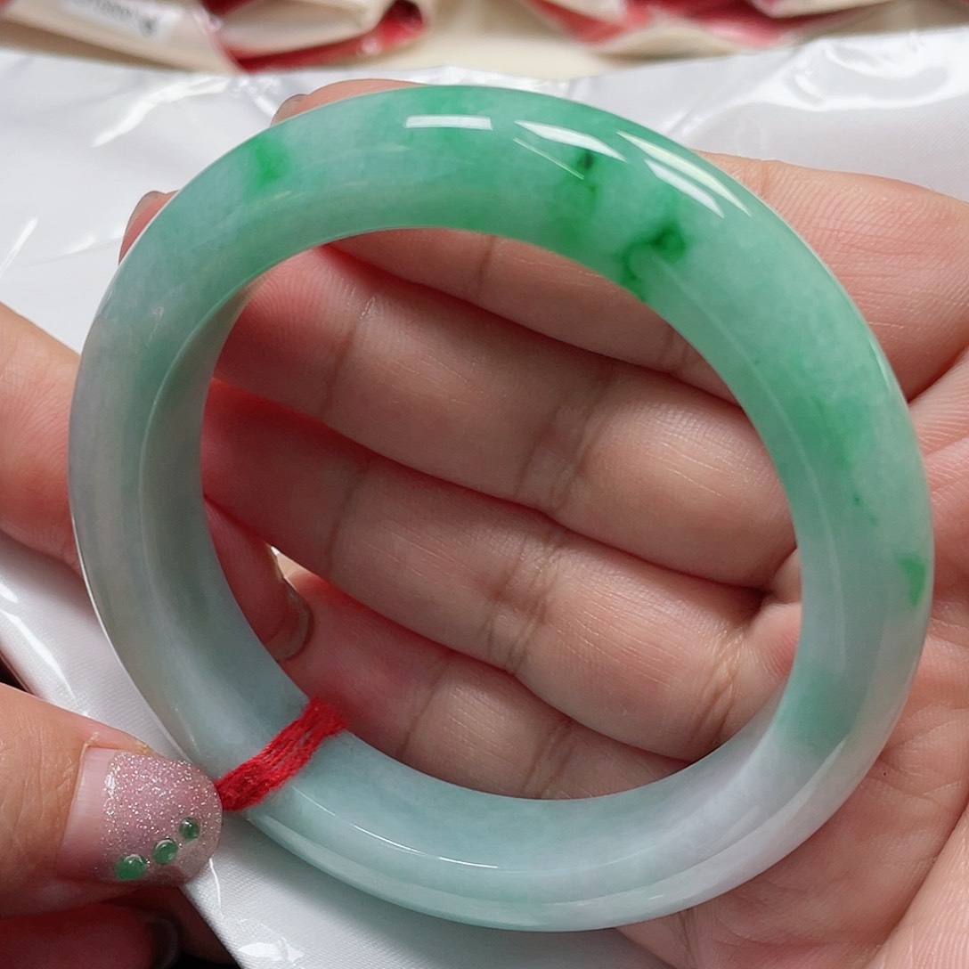 未镶嵌手镯翡翠缅甸翡翠手镯58圈