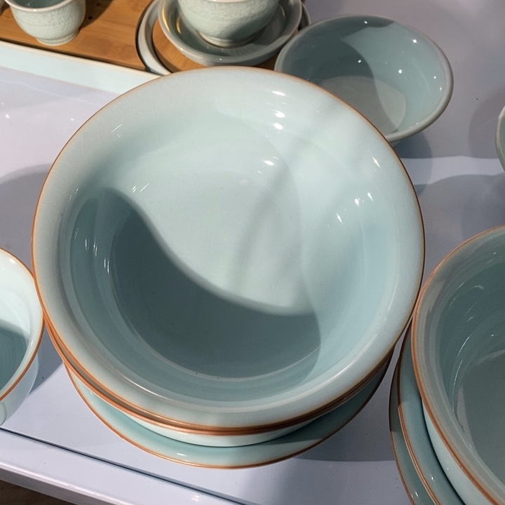 汝瓷微瑕啦啦啦啦啦快汤盆