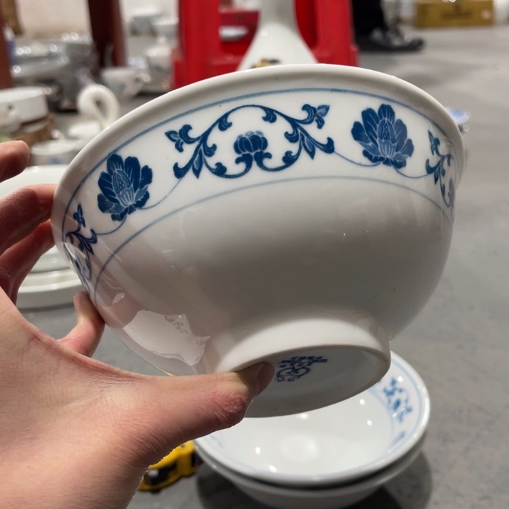 醴陵高温瓷釉下16.5厘米6个玻****蜜