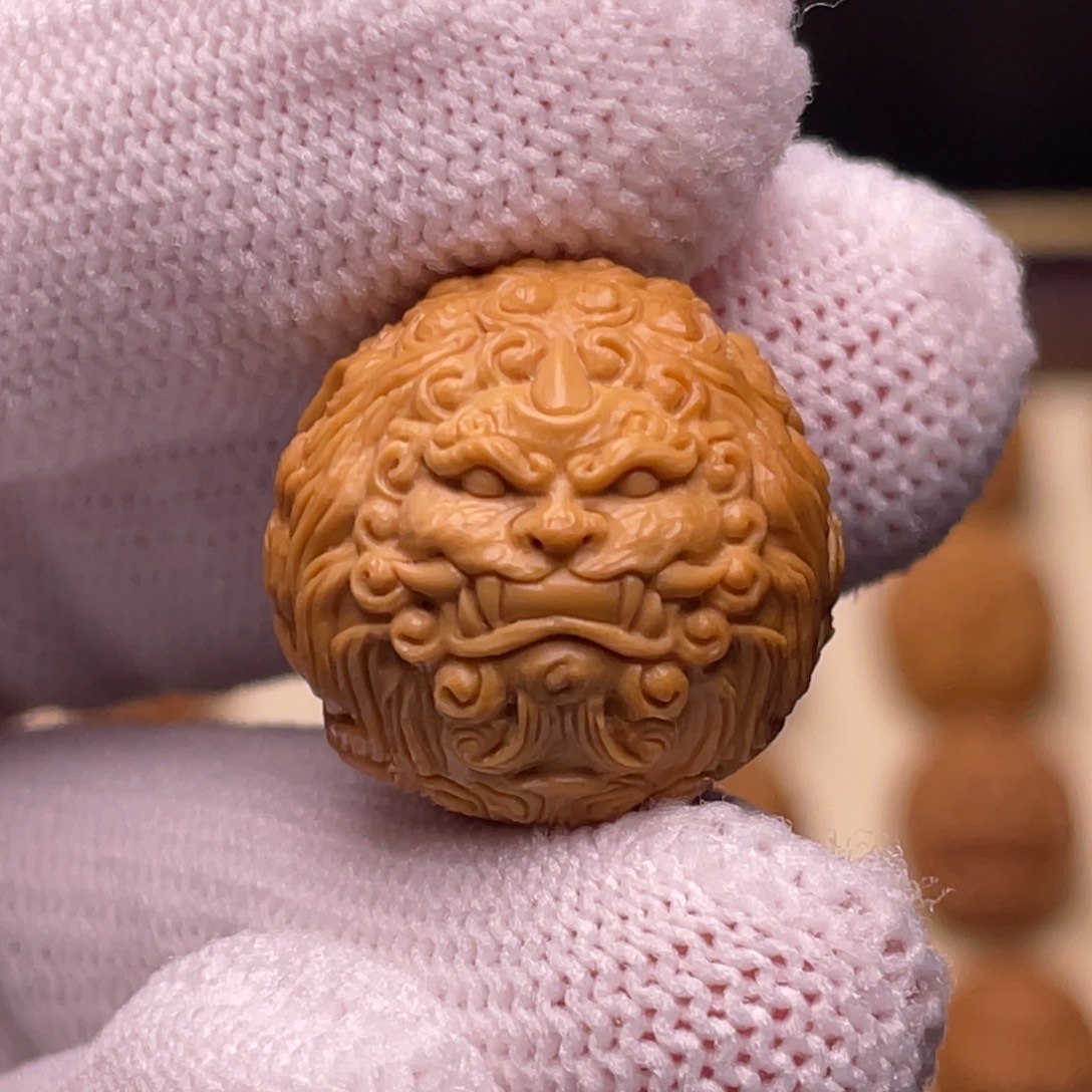 猴头核桃吊坠双面唐狮19.1