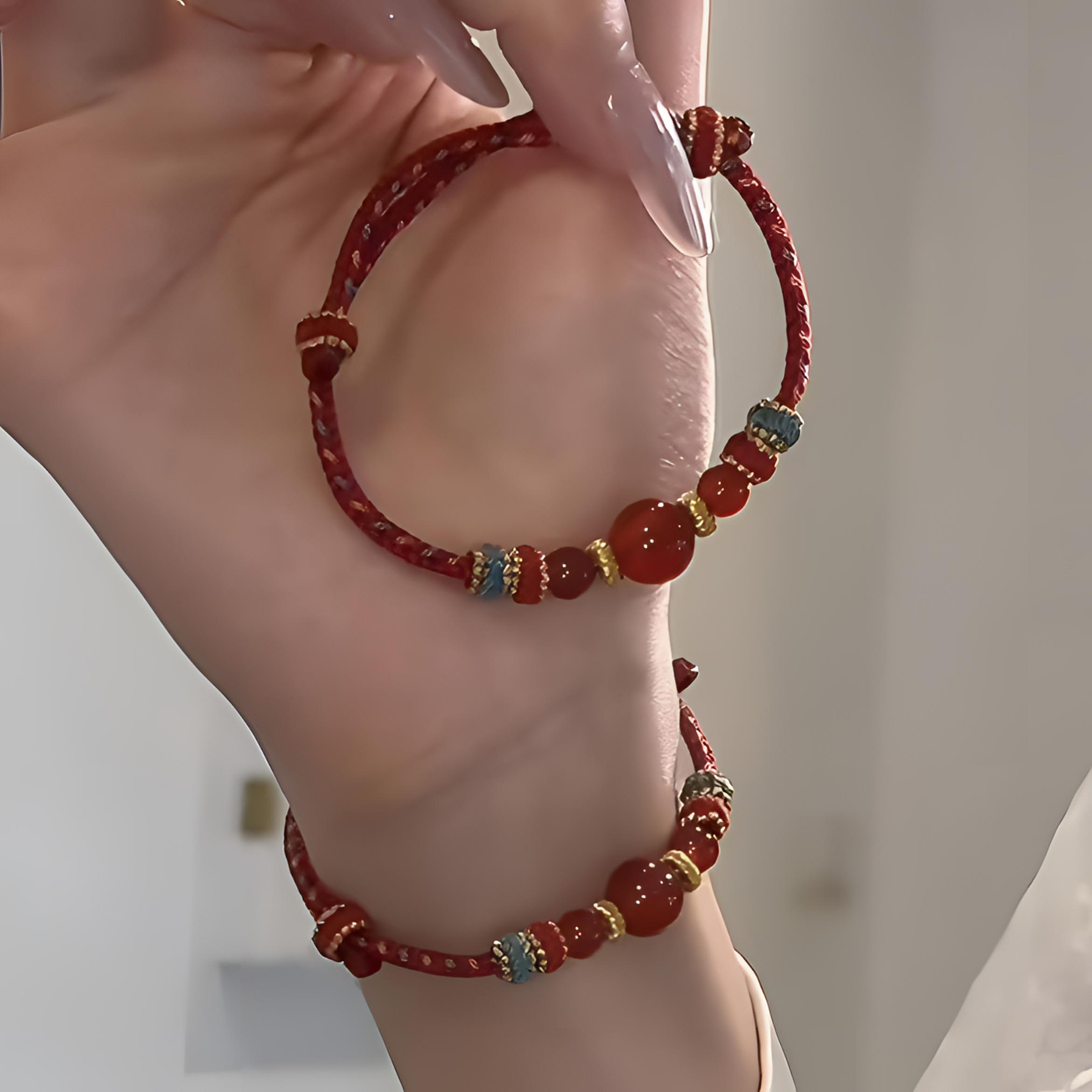 手链 【师傅推荐】超灵验2026敦煌风本命年编织红绳寓意美好~