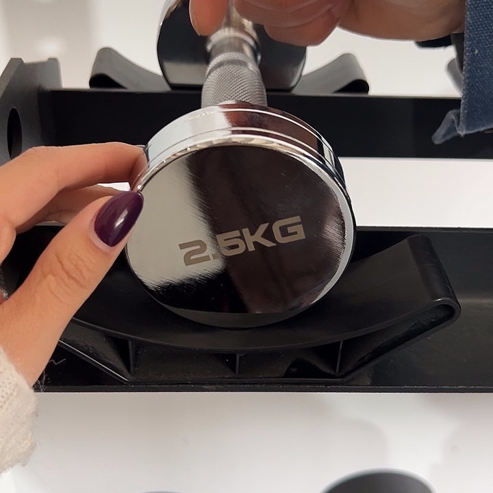 全新电镀纯钢哑铃2.5公斤一对