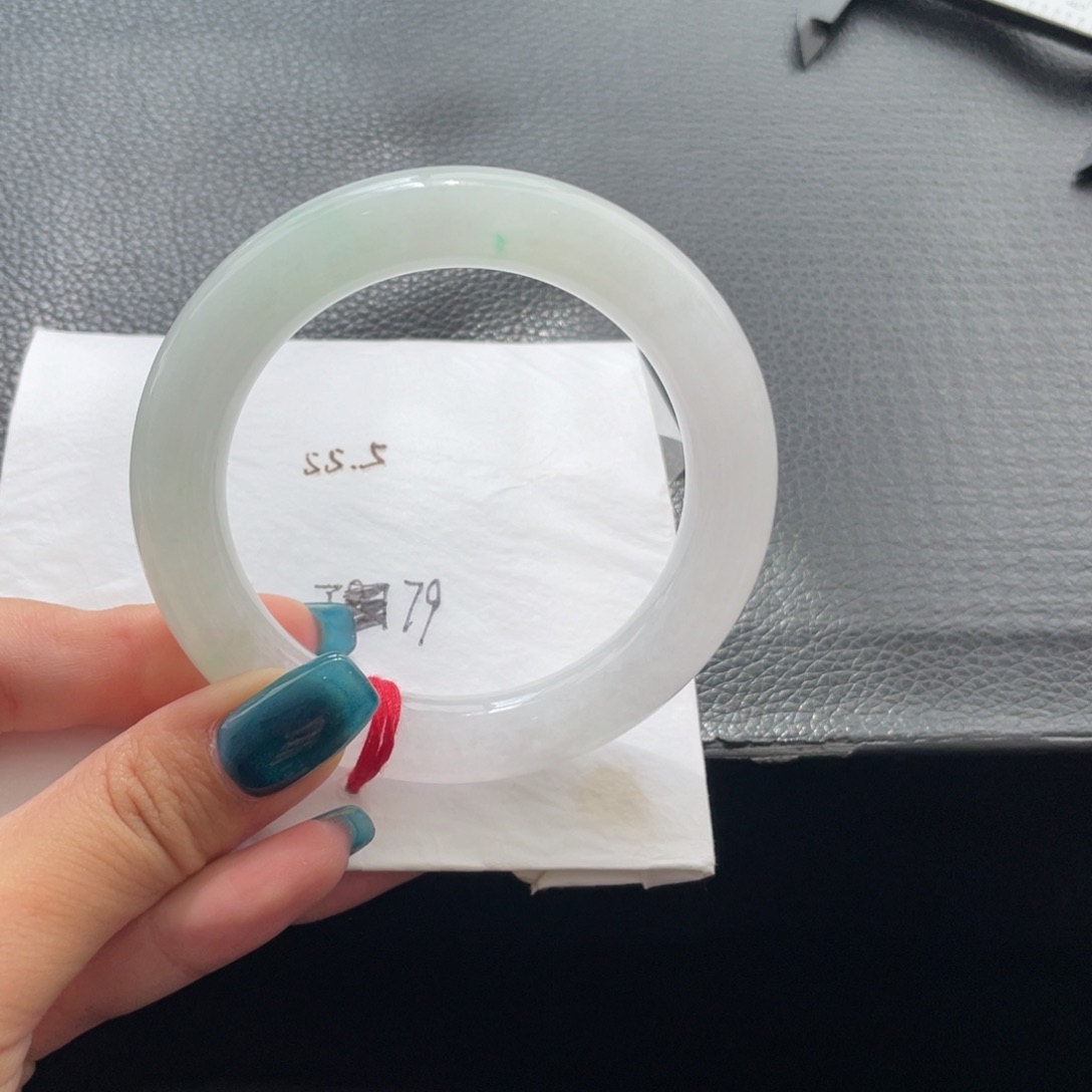 翡翠未镶嵌手镯50号55.5圆条