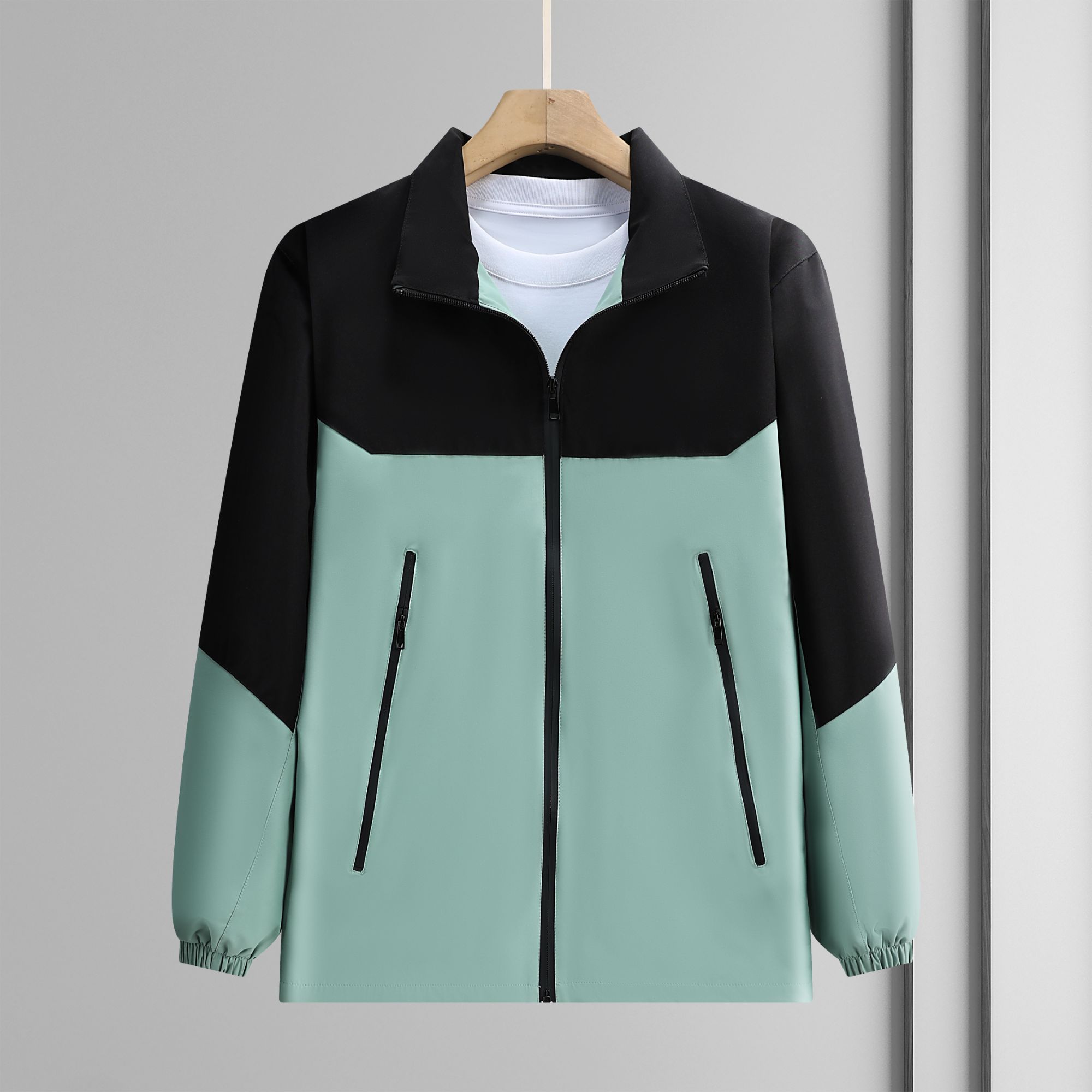 立领冲锋服定制工作服防风防水耐磨透气适合秋冬季