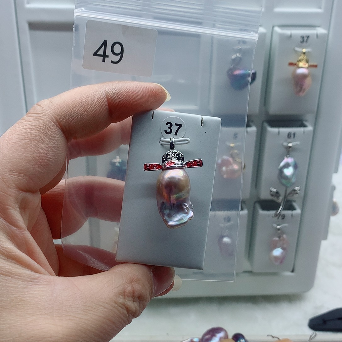 吊坠(不含链)淡水珍珠合金