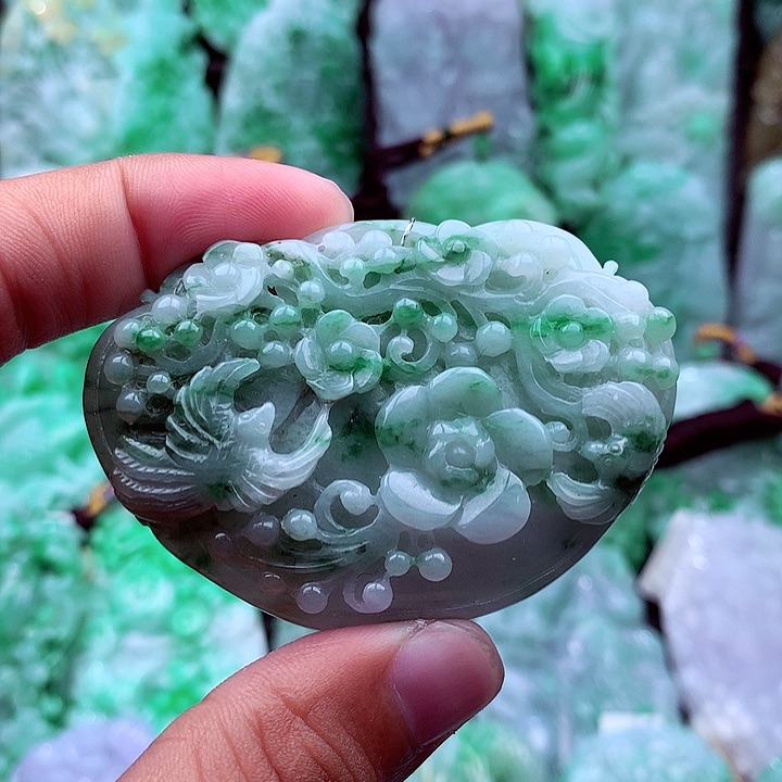 翡翠未镶嵌吊坠(不含链)