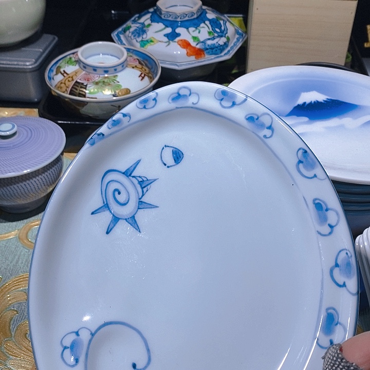 瓷片新年快乐万事如意