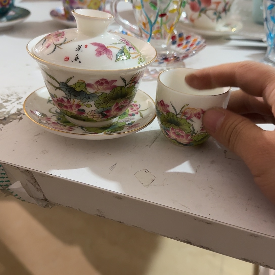 一***发三才荷花➕一个克杯