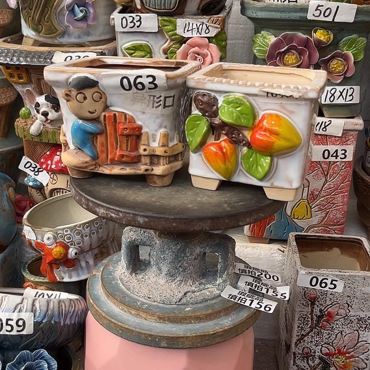 粗陶材质多肉花盆