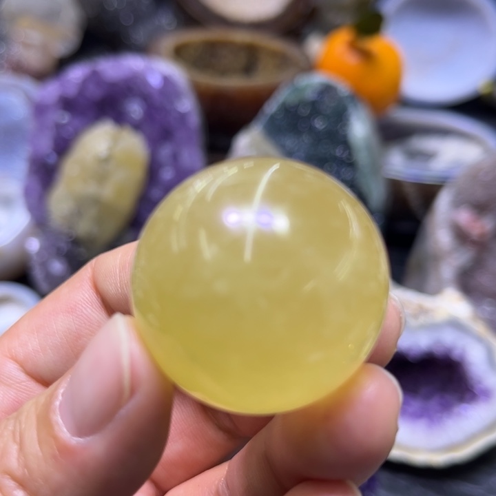 珠宝半成品水晶未镶嵌小黄球