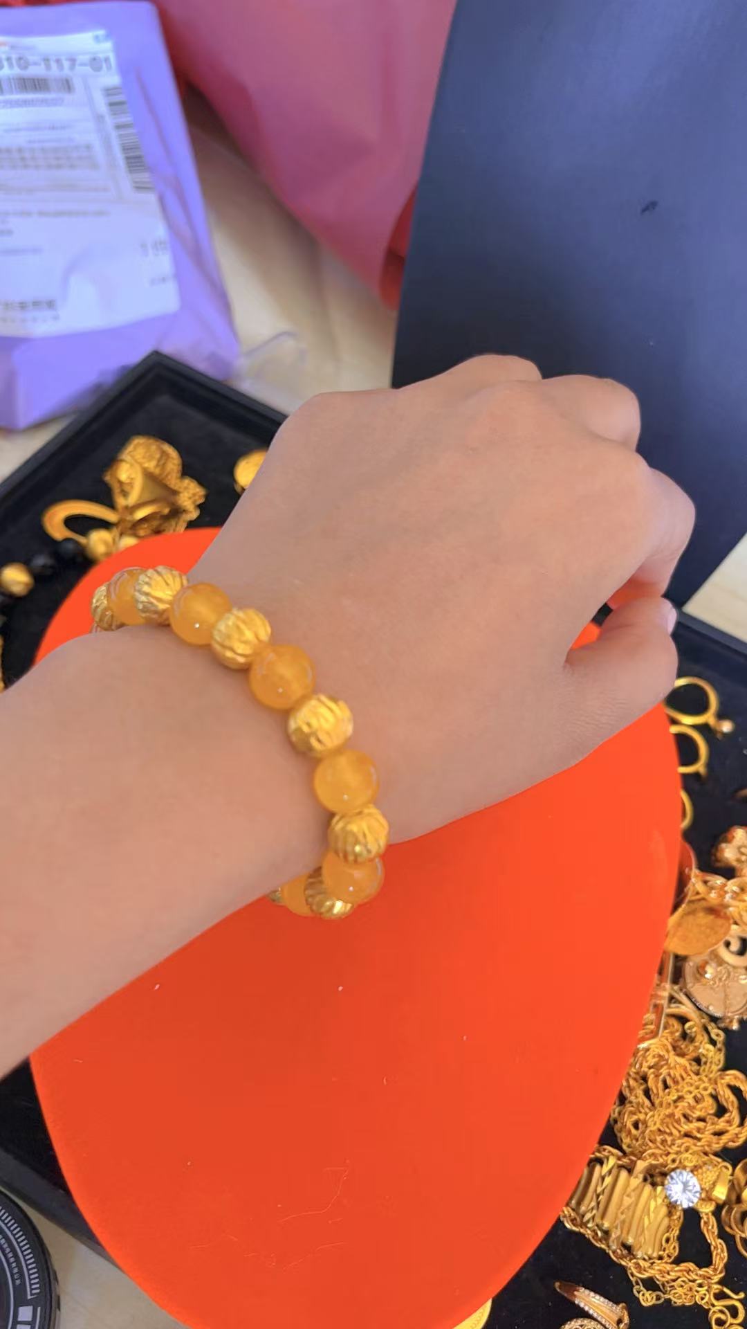 铜合金亚克力手链 铜合金新款手串