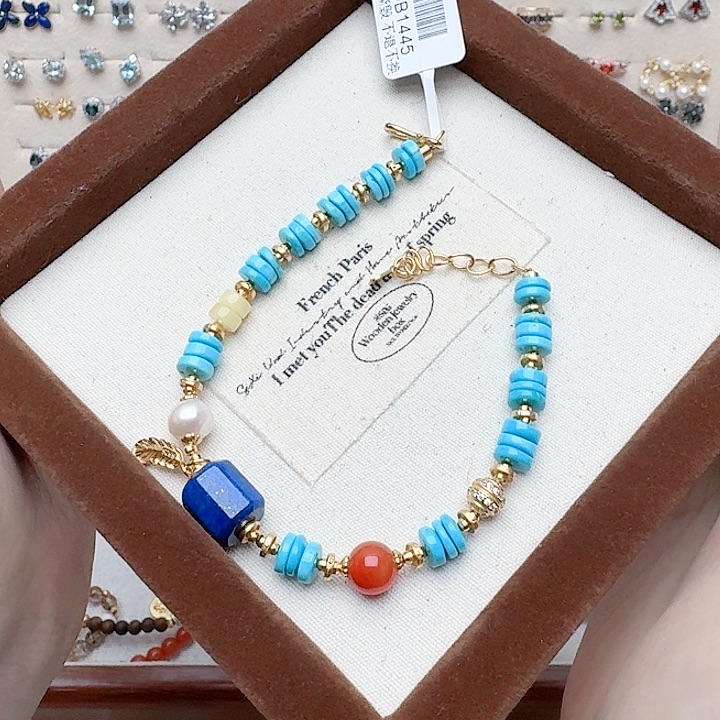 绿松石手链银S925镶嵌手链