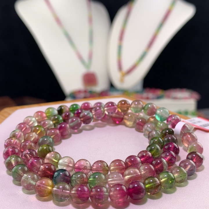 双色碧玺手链未镶嵌