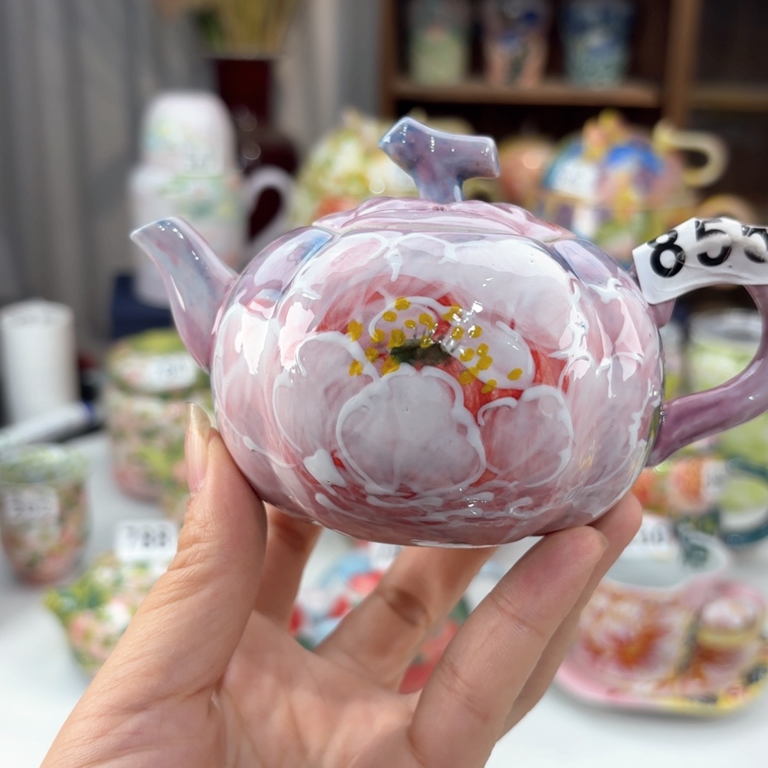 景德镇手绘高温釉下彩陶瓷茶具
