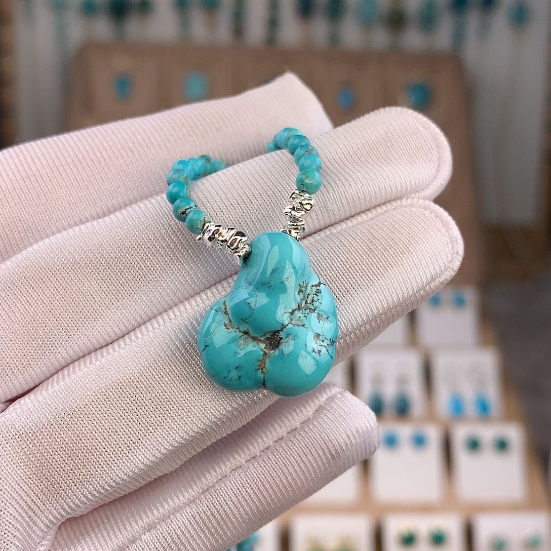 绿松石未镶嵌项链