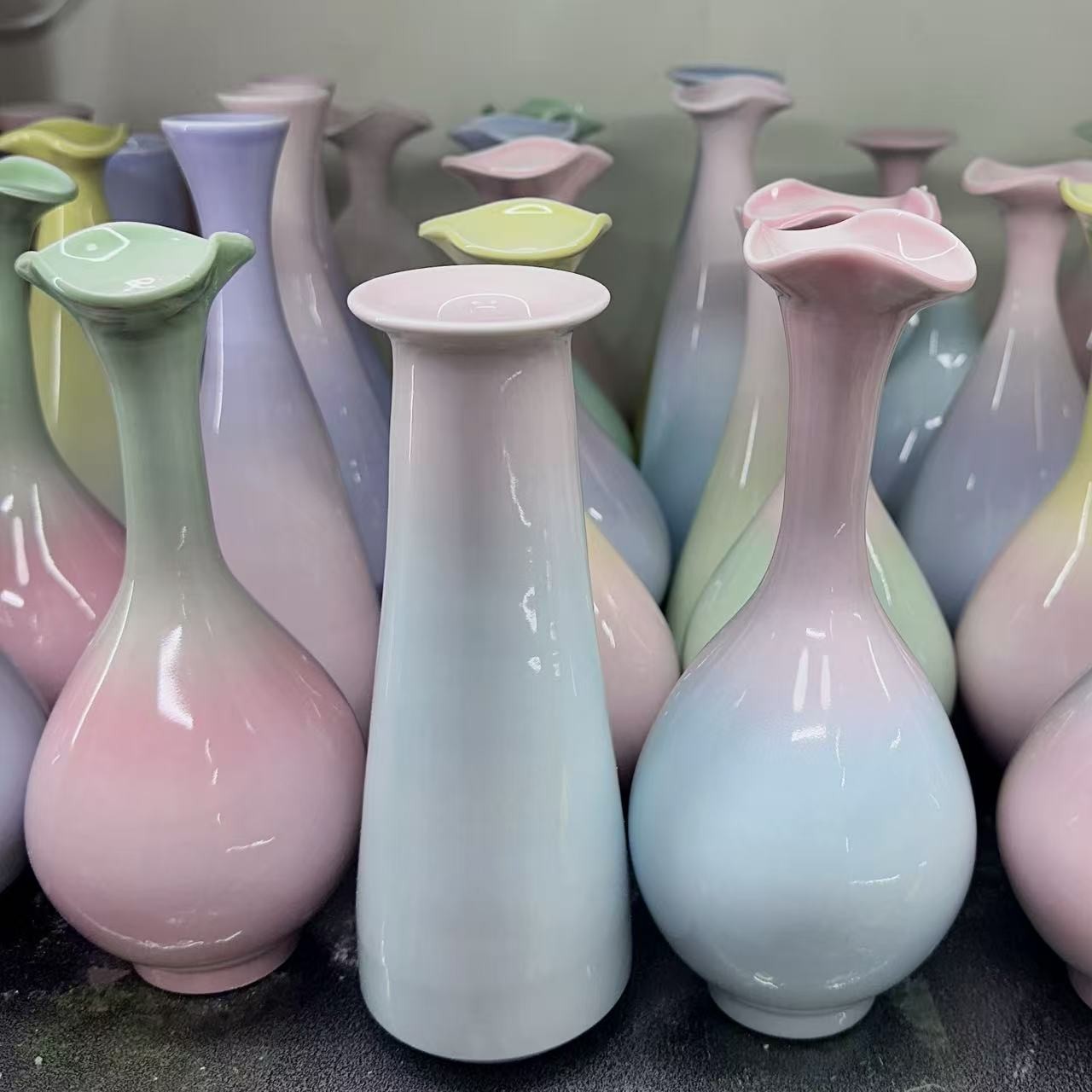 景德镇创意白瓷精品手工陶瓷装饰花瓶家居桌面茶桌装饰品摆设摆件