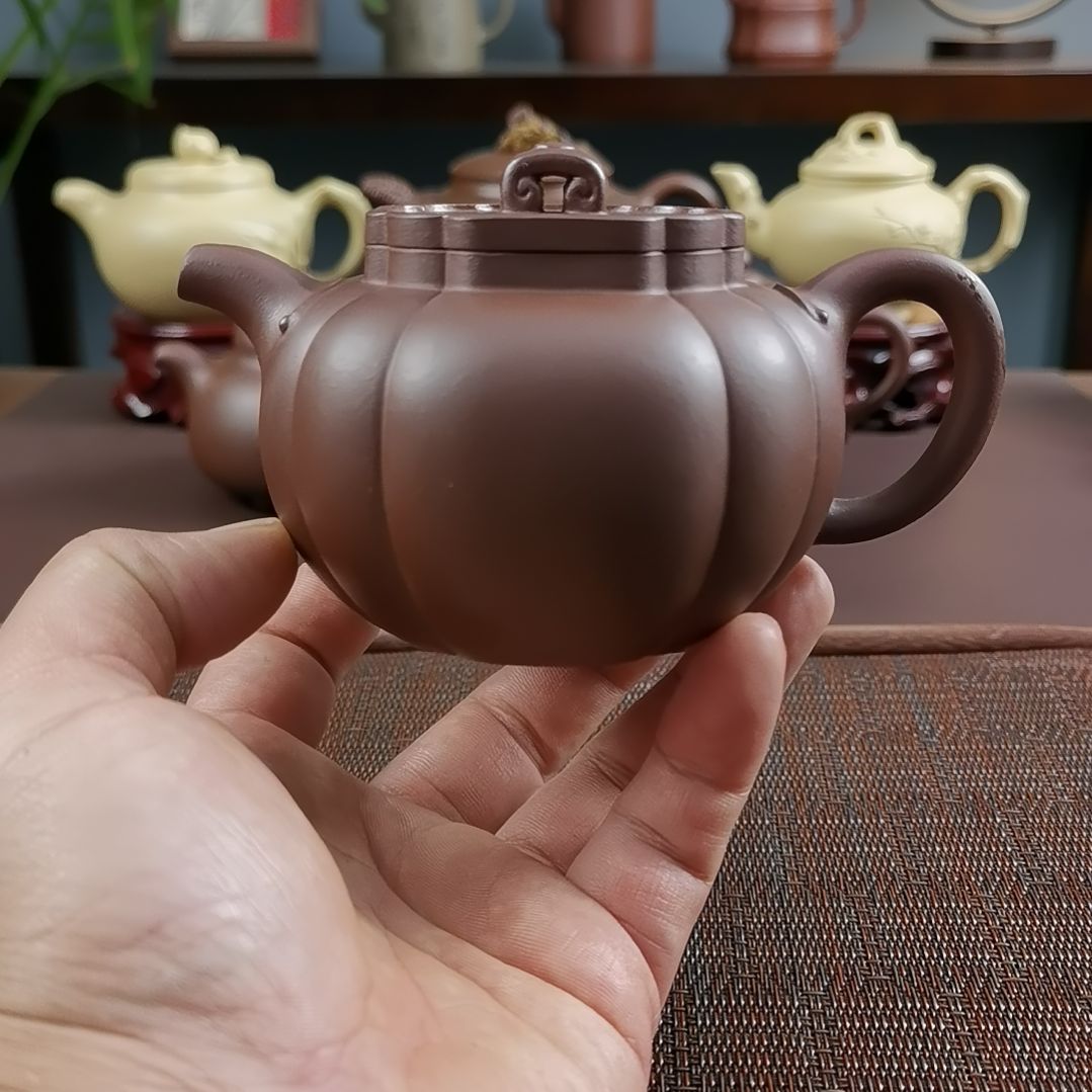 茶壶紫砂紫泥太极如意280CC国工