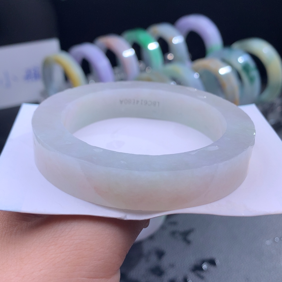 定制翡翠翡翠手镯未镶嵌冰糖雪梨56-60正