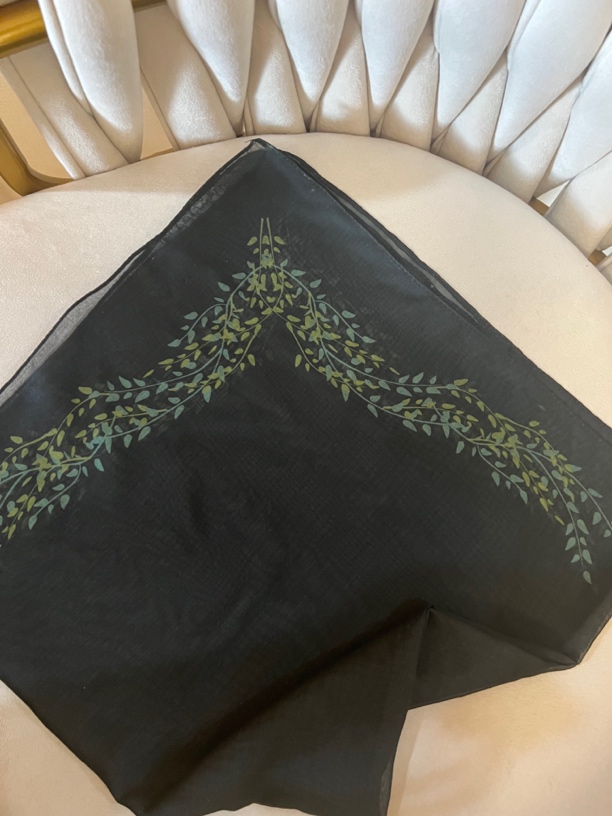 【简.黑绿】65柔软摩登气质百搭小方巾摩登质感方巾