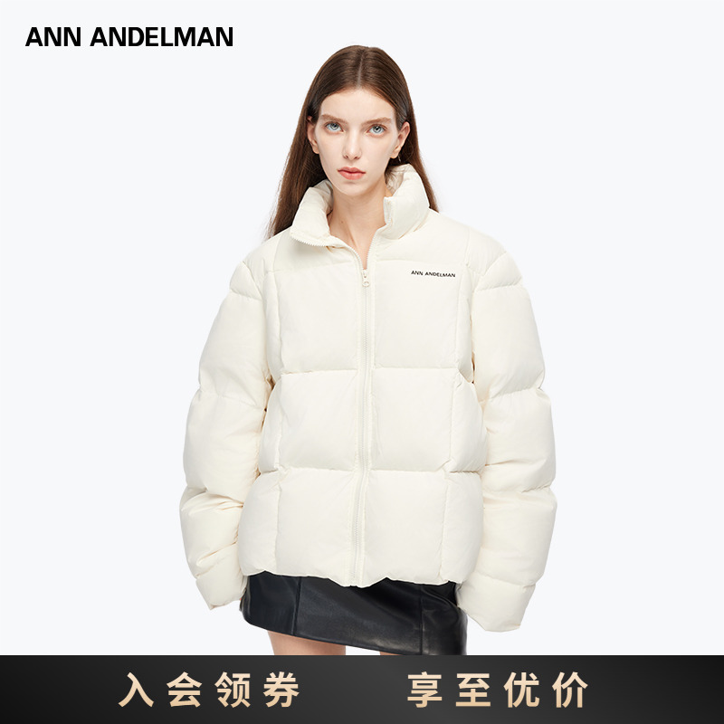 ANN ANDELMAN 冬季新款简约白色面包服羽绒服女白鸭绒