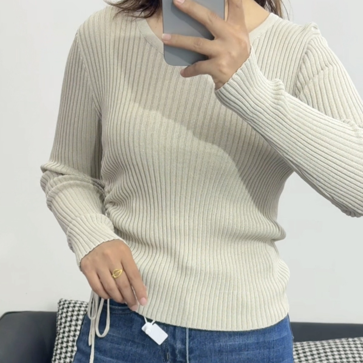 显瘦针织针织衫女修身毛针织衫秋冬长袖冬季圆领秋季