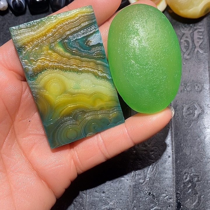 明***透玛瑙/玉髓合金颈饰