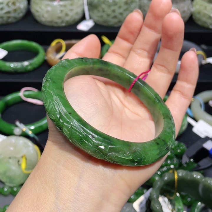 和田玉手镯62圈口 编号60未镶嵌