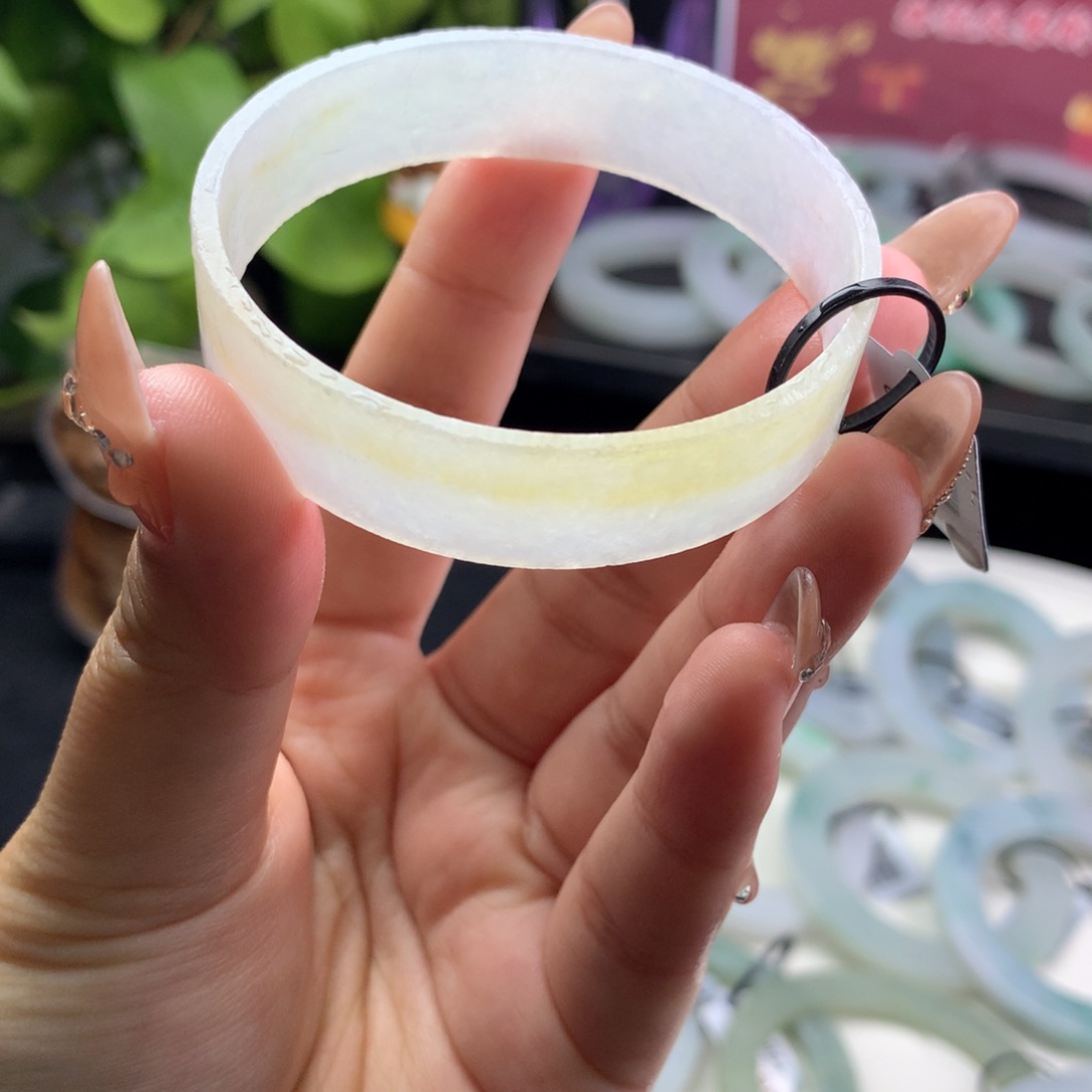 定制翡翠叮当镯未镶嵌52/53+