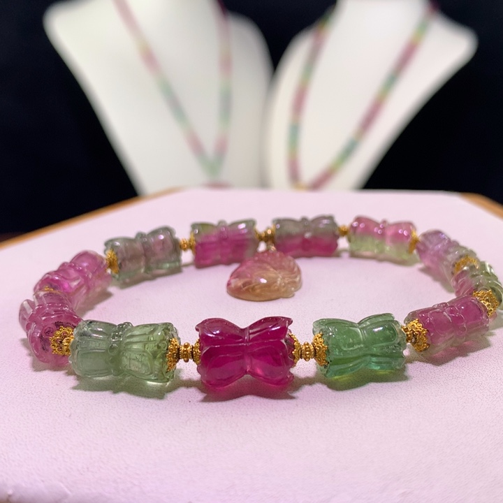 双色碧玺手链未镶嵌