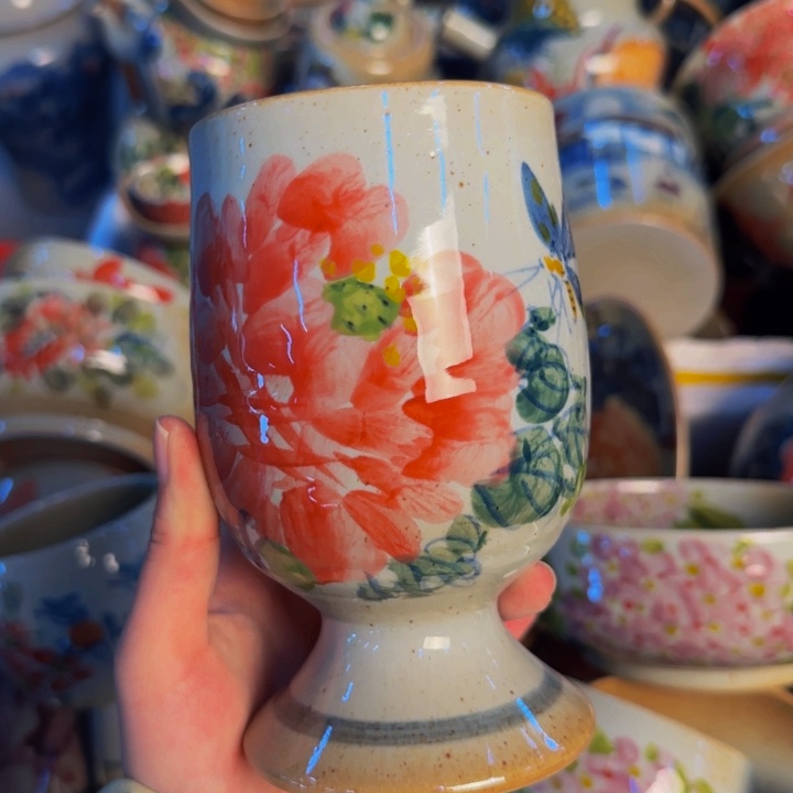 瓷片手工手绘细微不一样