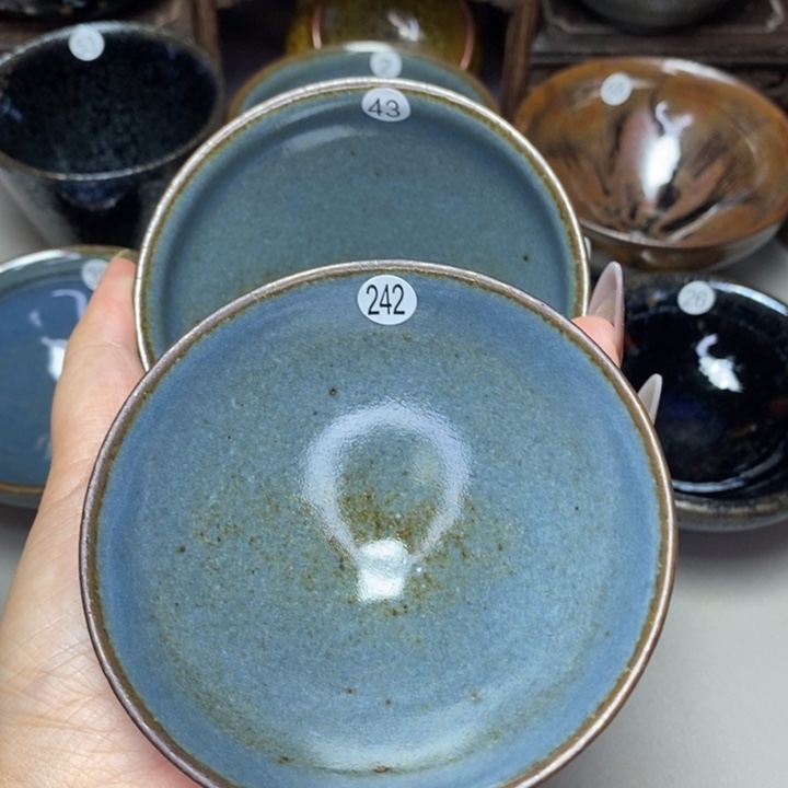 茶盏建窑建盏主人杯对杯微瑕