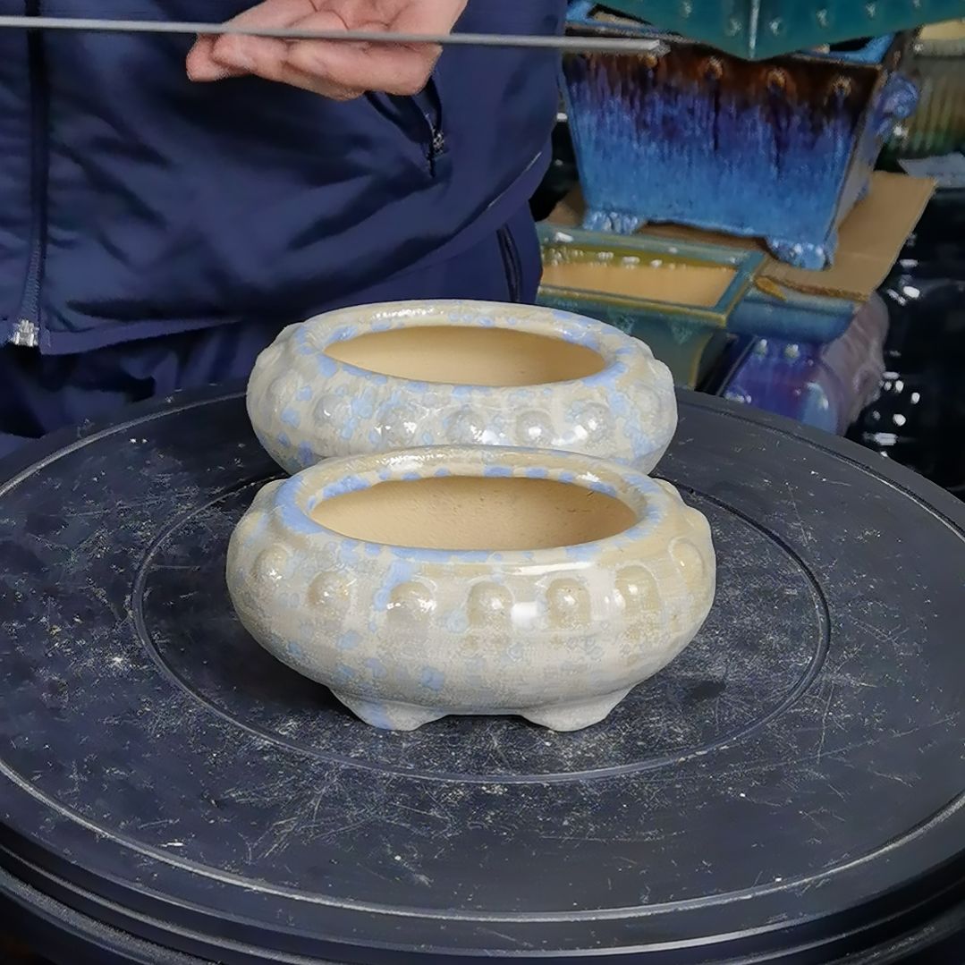 内口10×6深5石湾花盆默认微瑕