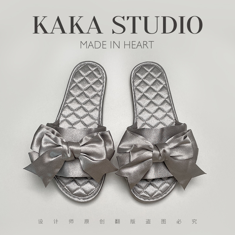 夏季室内凉拖爆款软底家用新款高档绸缎网红居家外穿防滑拖鞋