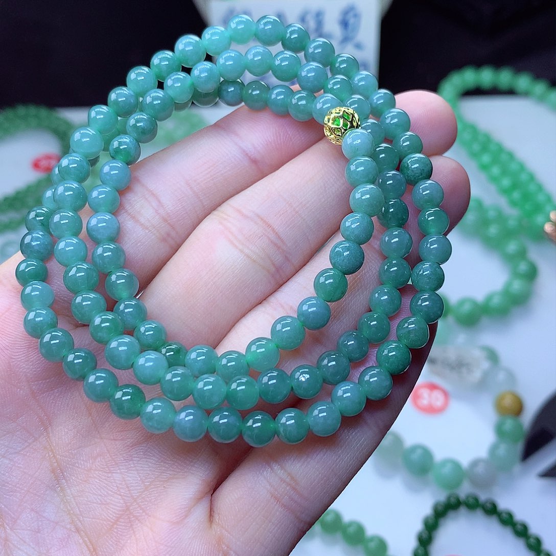 翡翠毛衣链未镶嵌
