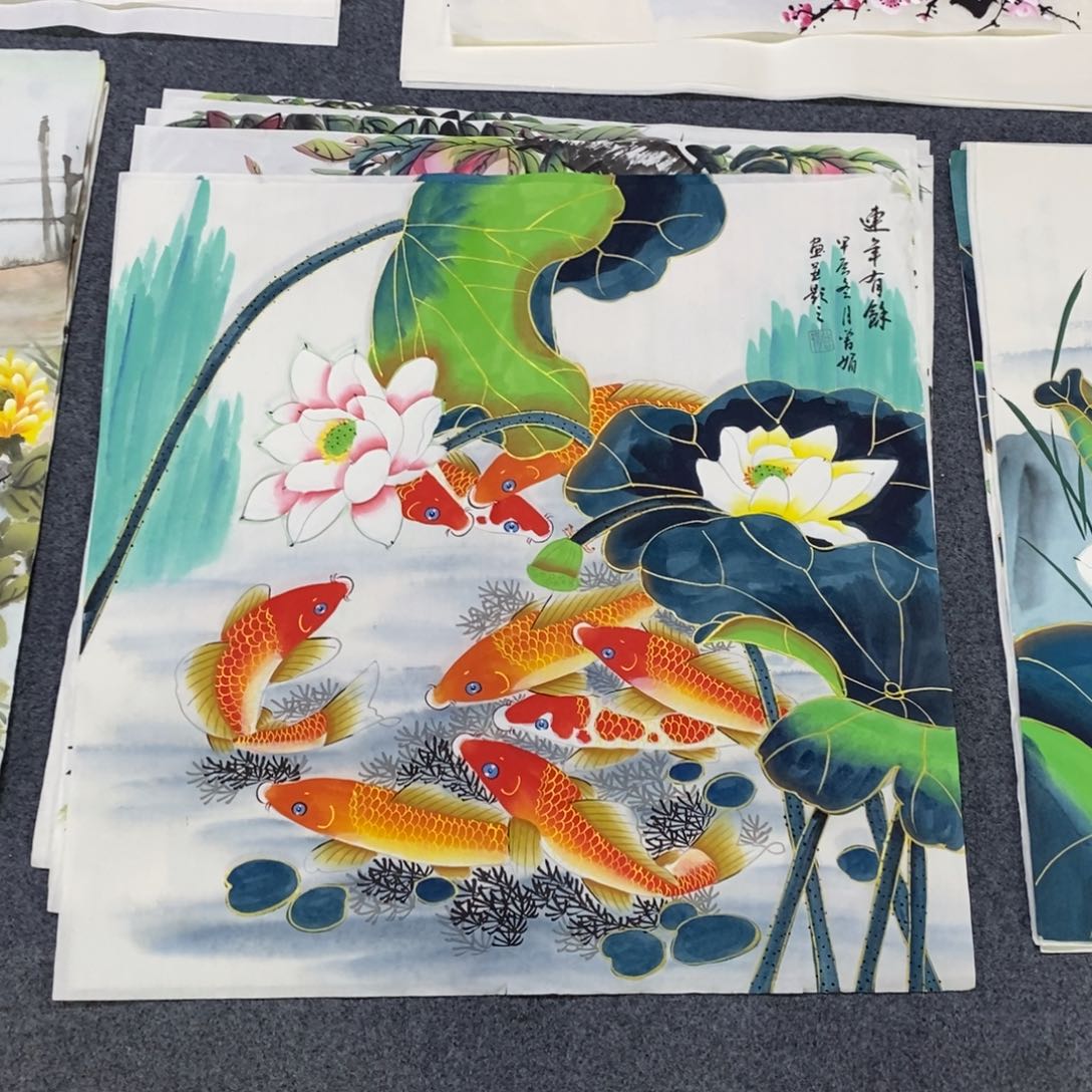 国画68✖️68金线九鱼画画画画画画画画