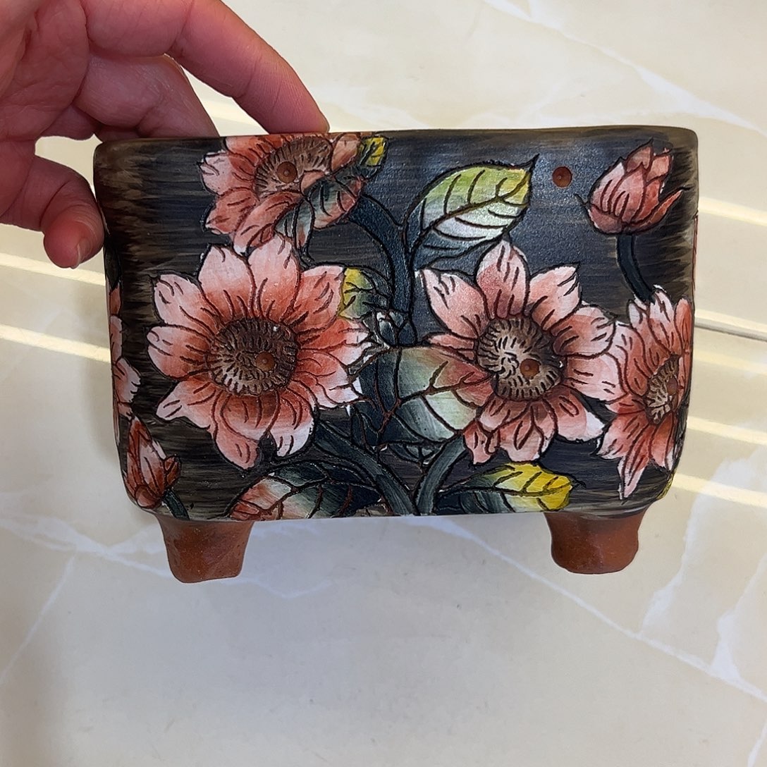 景德镇炫彩手绘长14宽10.5高11.5