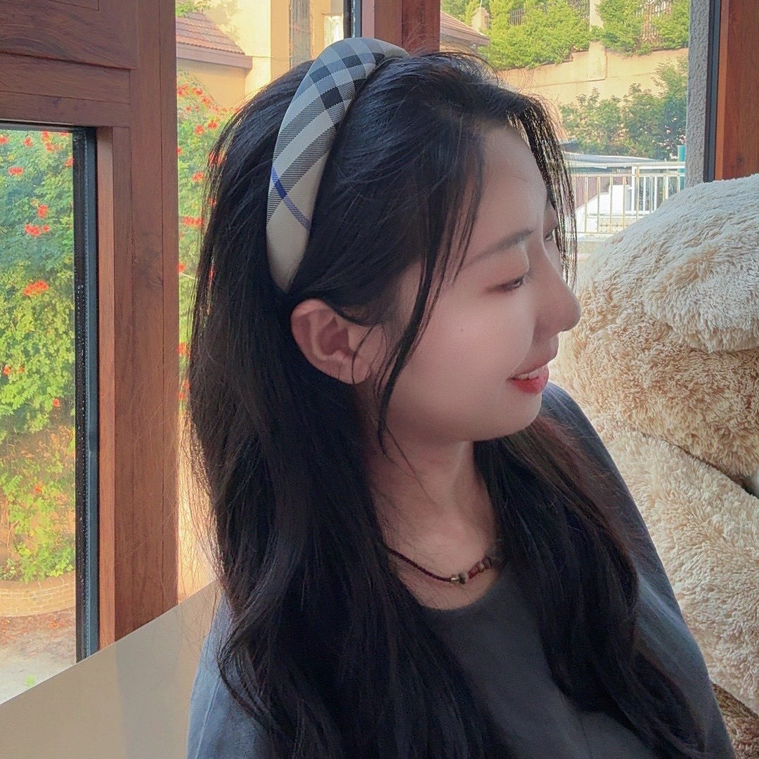 复古港风格子发箍想要高颅顶 买