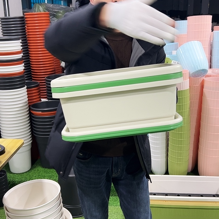 清仓小菜盆长38宽28高14米色3只带托