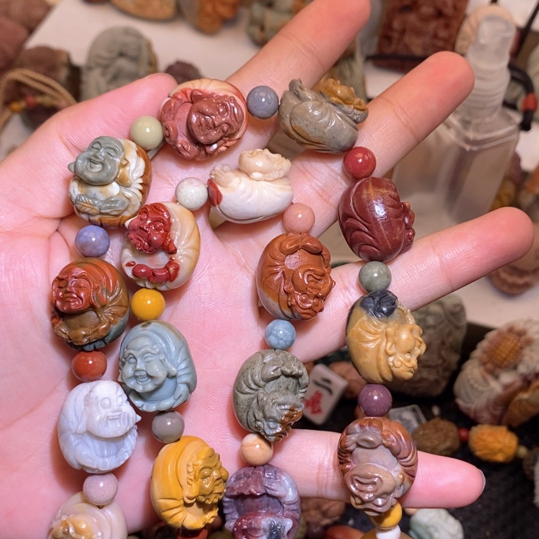 石英质玉（阿拉善玉）手串未镶嵌