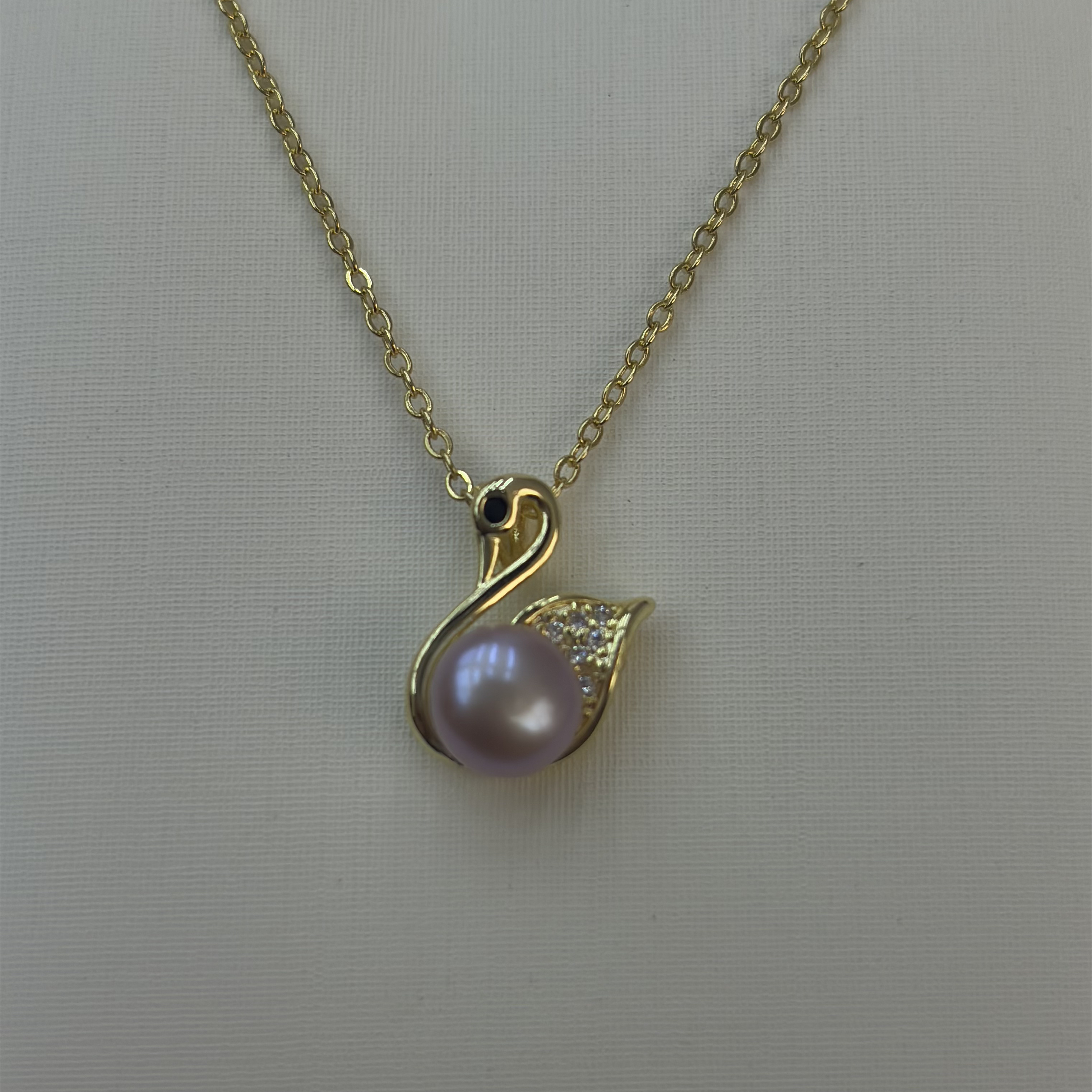 151-紫色珍珠小天鹅吊坠