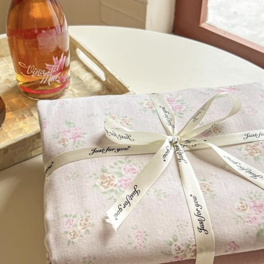 【半岛红茶四件套】四季柔软ins风亲肤柔软双层纱四件套