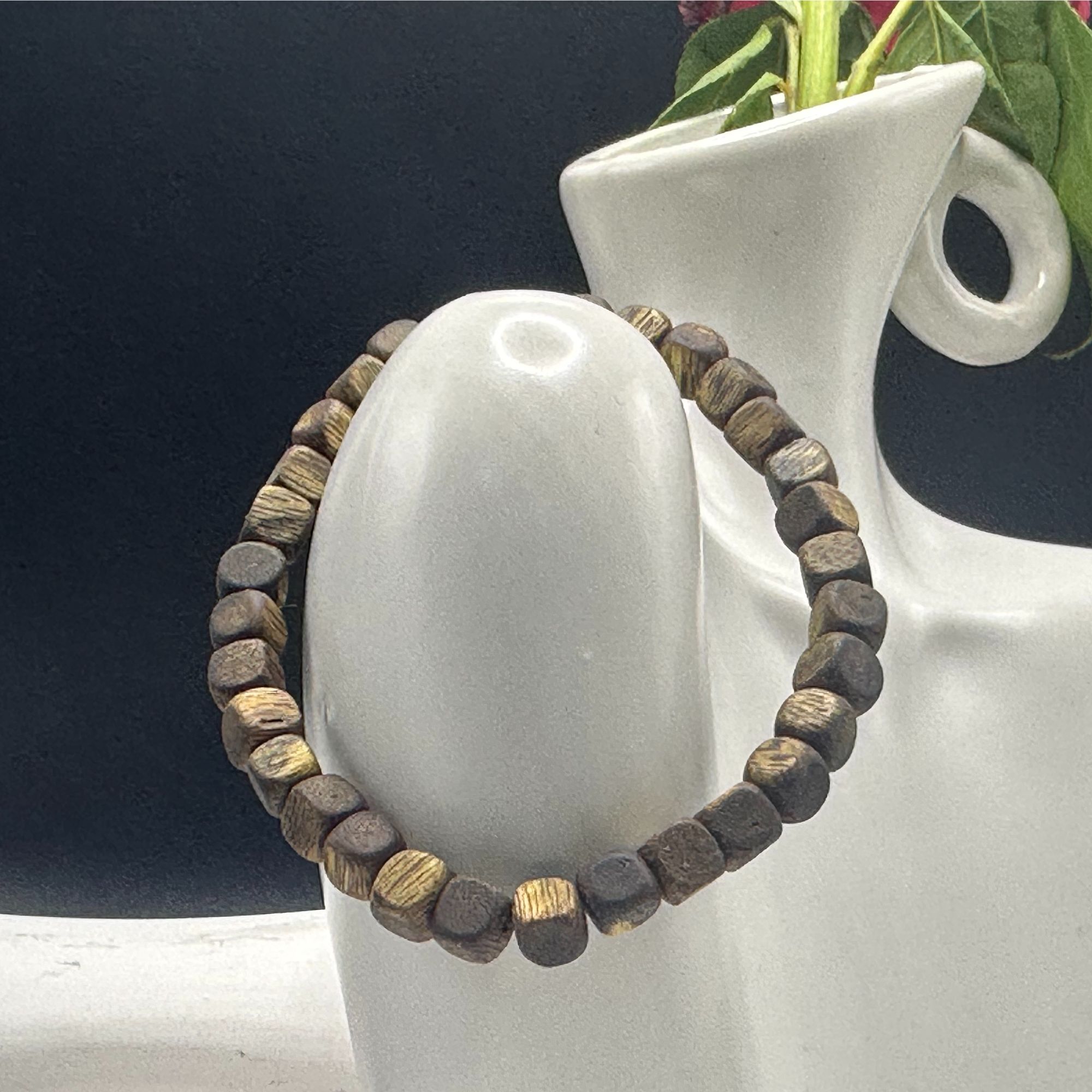 沉香奇楠沉香四方来财方珠单圈手串